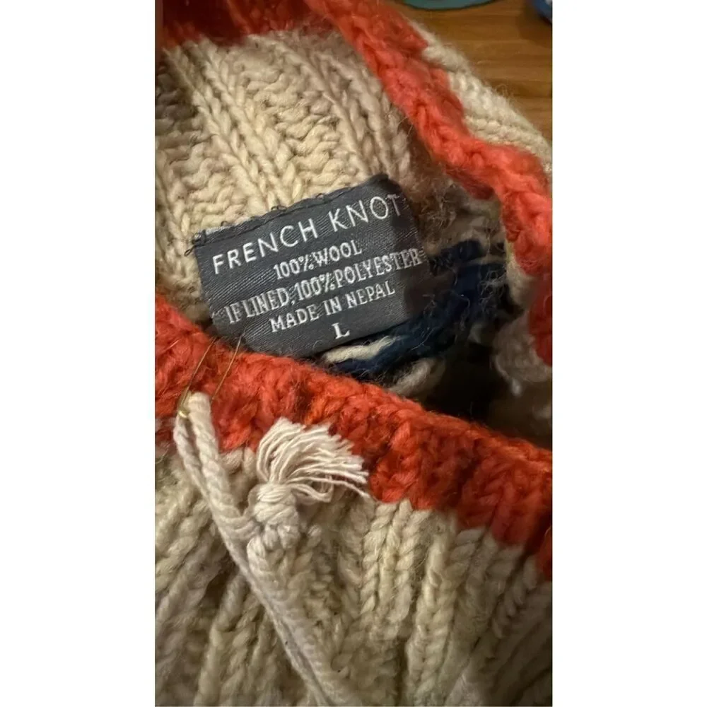 New Free People x French Knot Snowflake Dog Sweater Size L